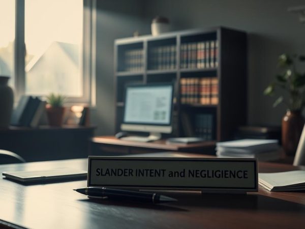 Slander Intent And Negligence Analysis